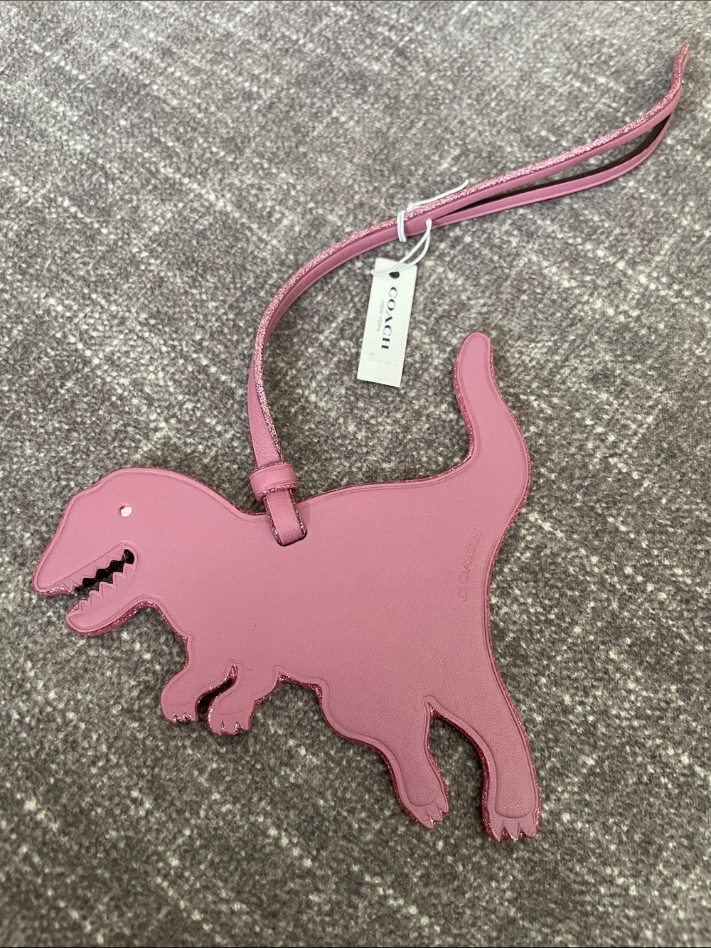 Coach Purple Rexy Leather Bag Charm